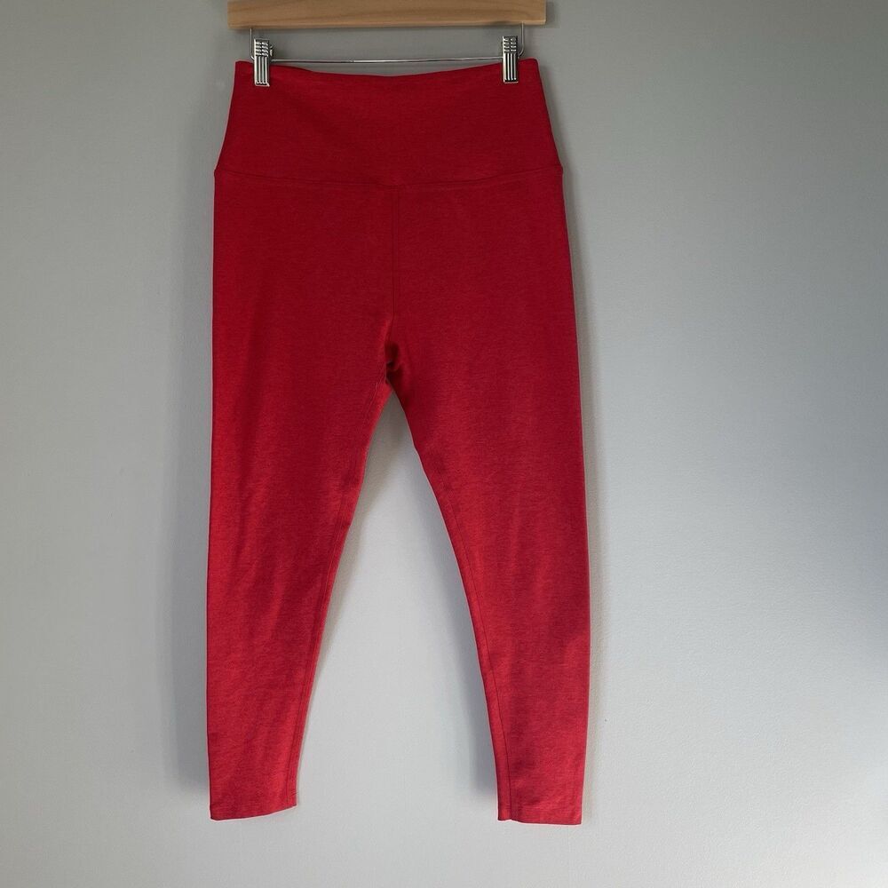 Beyond Yoga Athletic Leggings Made in USA Red 24" Inseam Ankle Women's Size XL